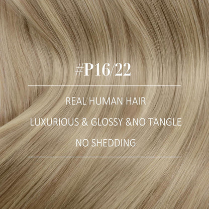 Blond Echthaar Haarverlängerung 50cm Doppelweft 100g