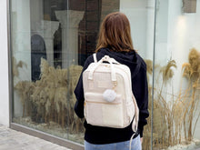 Makukke Cord Rucksack Damen Herren Anti-Theft Daypack rosa