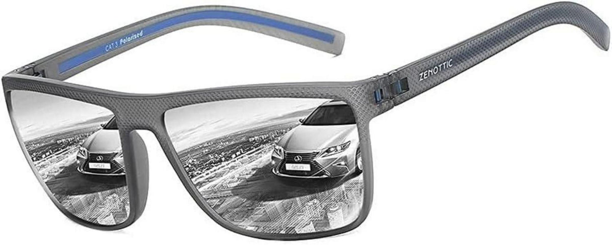 Polarisierte Sonnenbrille Herren TR90 Rahmen UV400 Schutz Quadrat C03