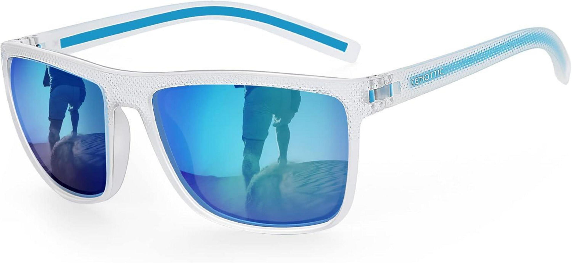 Polarisierte Sonnenbrille Herren TR90 Rahmen UV400 Schutz Blau