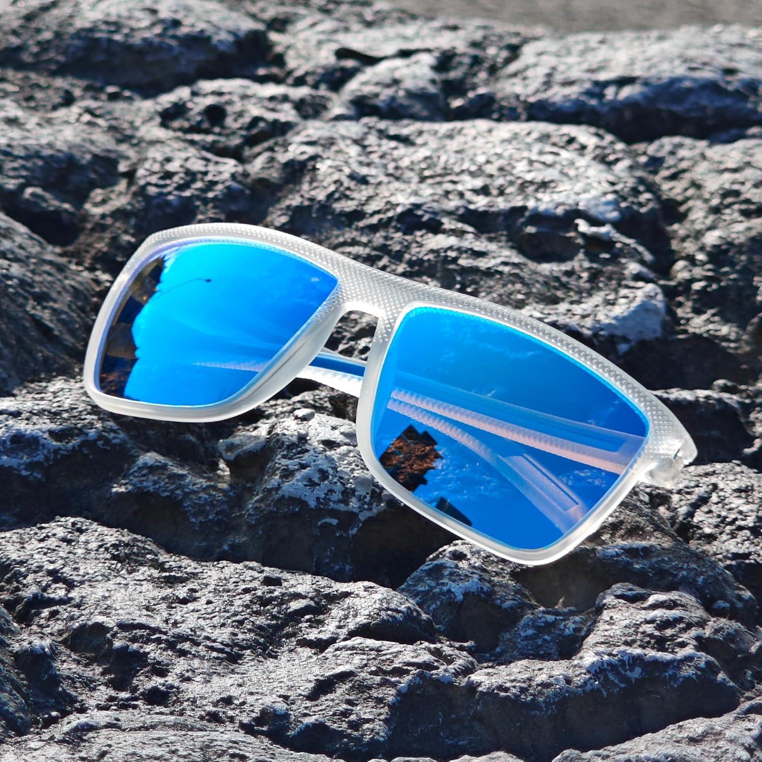 Polarisierte Herren Sonnenbrille TR90 Rahmen UV400 Schutz Blau