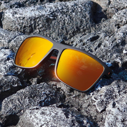 Sonnenbrille Herren Polarisiert TR90 UV400 Schutz Quadrat C06 Schwarz