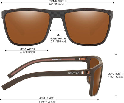 Polarisierte Herren Sonnenbrille UV400 Schutz TR90 Rahmen