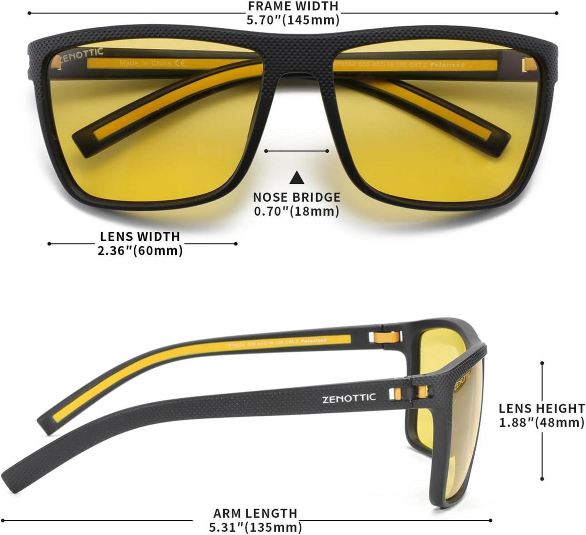 Polarisierte Herren Sonnenbrille TR90 Rahmen UV400 Blendfrei