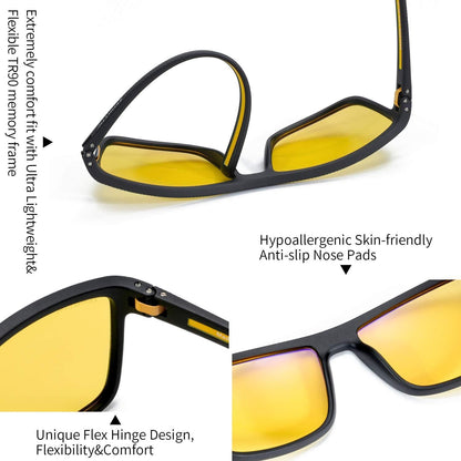 ZENOTTIC Herren Sonnenbrille Polarisiert TR90 Rahmen UV400 Schutz