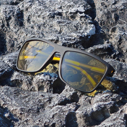 Polarisierte Sonnenbrille Herren Leichte TR90 Rahmen UV400 Schutz Schwarz