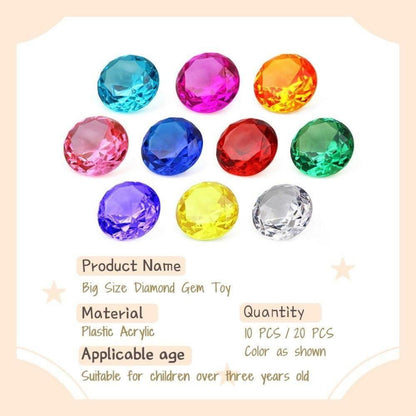 NLR Kinder Diamant Acryl Edelstein Spielzeug 20 Stück 4cm