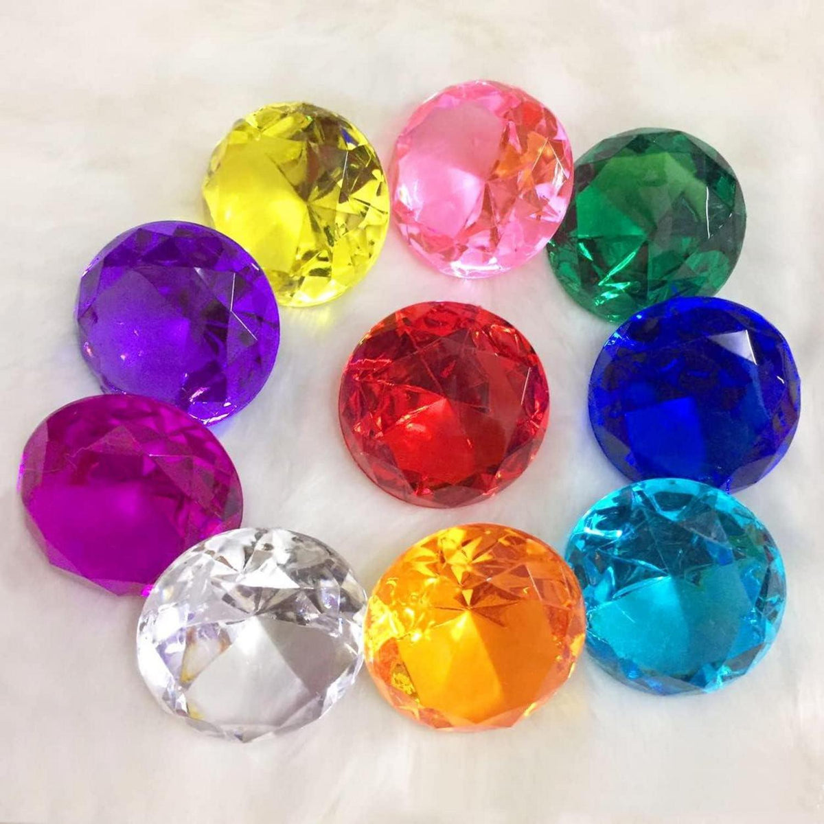 Kinder Diamant Acryl Edelstein Spielzeug 20 Stück 4cm Piraten-Schatzsuche Ostereier-Füller Tauchlehrer Partei Geburtstags-Weihnachts-Osterpreise