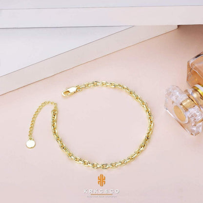 Krkc & Co 4mm Damen Fußkettchen mit bunten Zirkonia