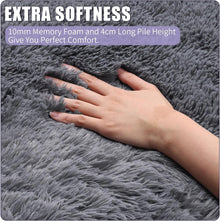 Enyhom Shaggy Teppich 80x160 cm Grau - Weicher Hochflor