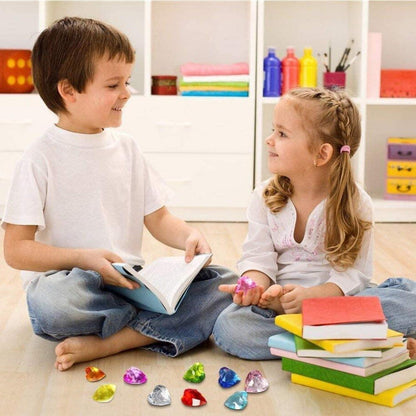 20er Set Herz Acryl Edelstein Spielzeug 4cm für Kinder Schatzsuche