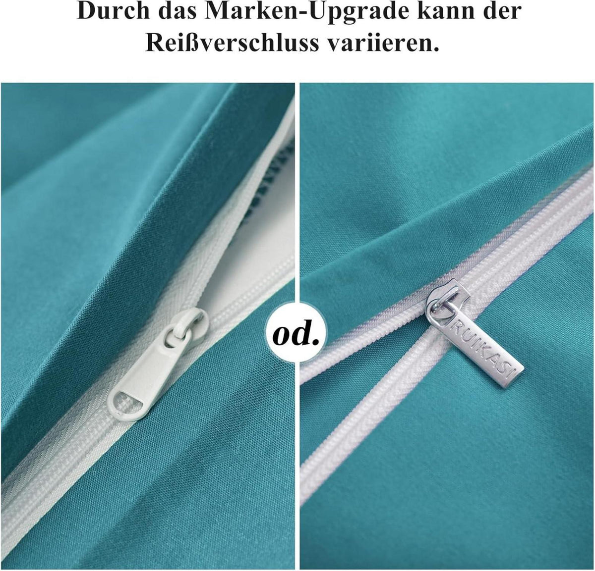 Bettwäsche Set 155x220 Türkis Mikrofaser Weich Bügelfrei
