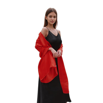 Stola Damen Festlich Schultertuch Abendkleid Sommer Rot