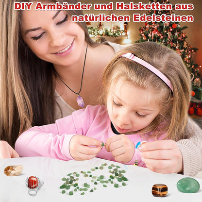 Adventskalender 2024 für Kinder mit Natürlichen Kristallen