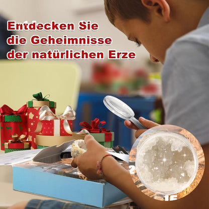 Adventskalender 2024 Kinder Kristalle 24 Tage Weihnachten Countdown, Natürlich