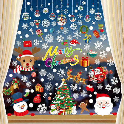Weihnachtsfensterbilder 8 Blätter Schneeflocken Fensteraufkleber