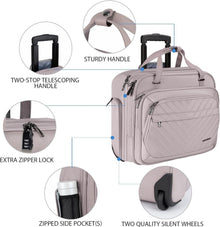 Rollende Laptoptasche Frauen mit Rädern 15,6 Zoll RFID