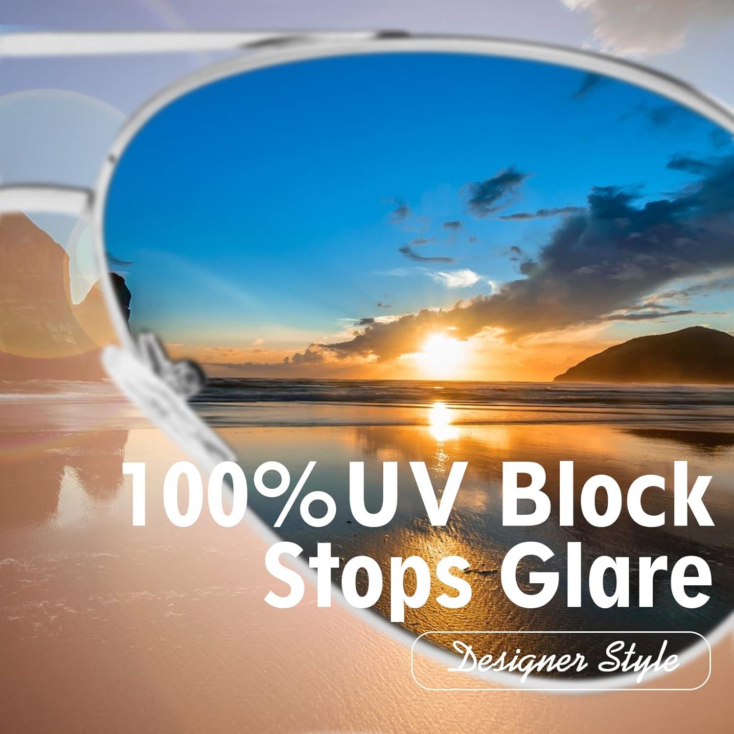 Herren Pilotenbrille Polarisierte Sonnenbrille Metallgestell UV-Schutz
