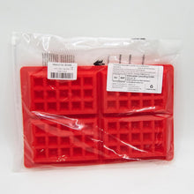 Silikon Waffelform Backform 2 Stück Herz & Rechteckige Rot