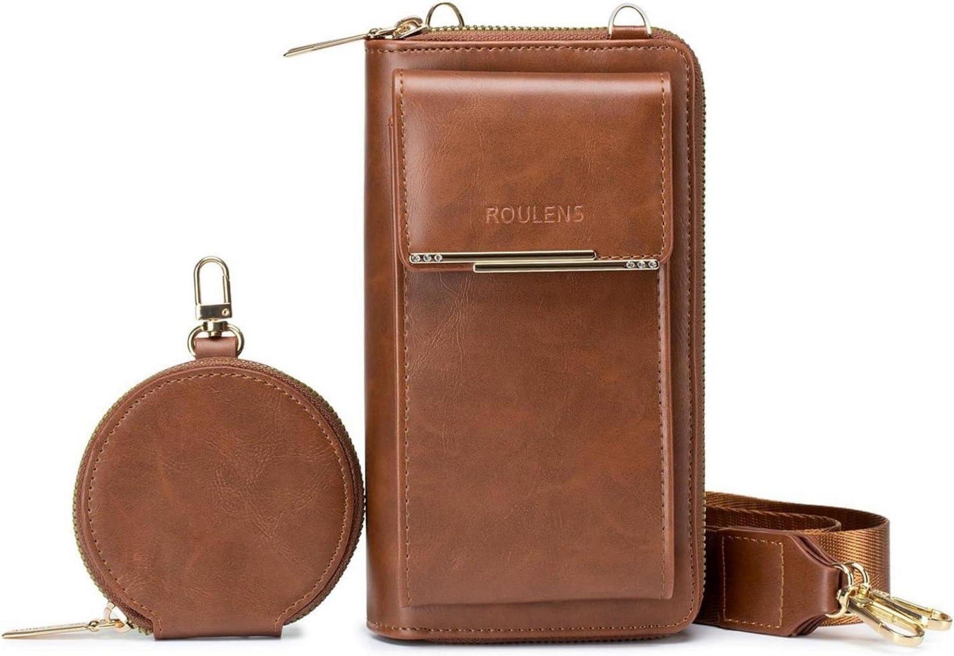 Kleine Damen Umhängetasche mit RFID Schutz, 3in1 Crossbody Handytasche
