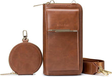 Kleine Damen Umhängetasche mit RFID Schutz, 3in1 Crossbody Handytasche