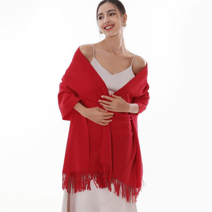 Damen Schal Festlich Rot Pashmina für Abendkleid Hochzeit