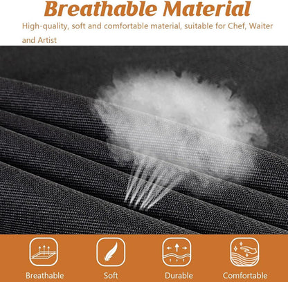 Schwarz Wasserdichte Schürze Kochen BBQ Garten 4 Stück Taschen
