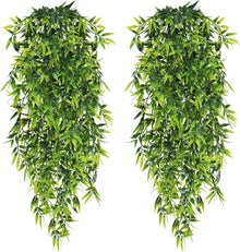 Künstliche Hängepflanze Bambus Blätter 80cm 4er Set