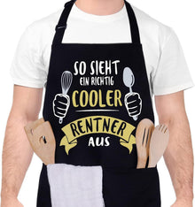 Lustige Rentner Grillschürze Küchenschürze Geschenk für Grillparty