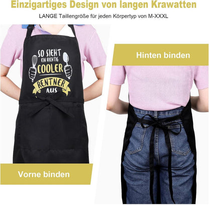 Rentner Geschenk Schürze Lustig Grillparty Weihnachten Männer Küchenschürze