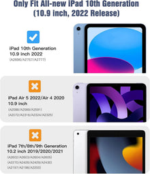 TiMOVO iPad 10 Generation 10,9 Zoll 2022 Hülle Schwarz