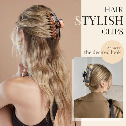 8er Pack Große Rutschfeste Haarklammern für Frauen - Haarstyling