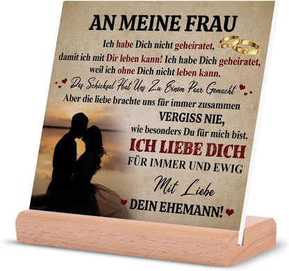 Liebesgeschenk für Frau Holzsockel Dekoration Geburtstag Jahrestag
