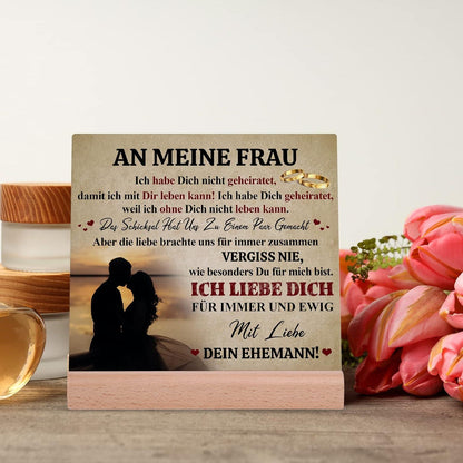 Liebesgeschenk für Frau Holzsockel Dekoration Geburtstag Jahrestag