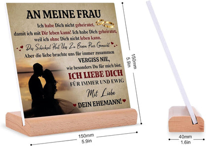 Liebesgeschenke für Frau Acryl Holzsockel Dekoration Jähriger Jahrestag