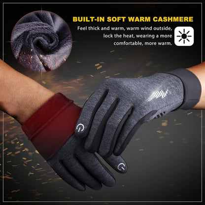 SIMARI Winter Thermo-Handschuhe Touchscreen Anti-Rutsch Winddicht Grey