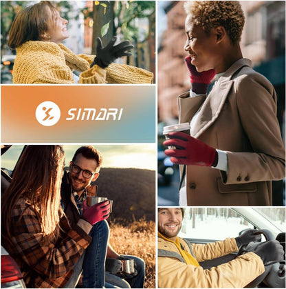 SIMARI Winter Thermo-Handschuhe Touchscreen Anti-Rutsch Winddicht für Herren Damen