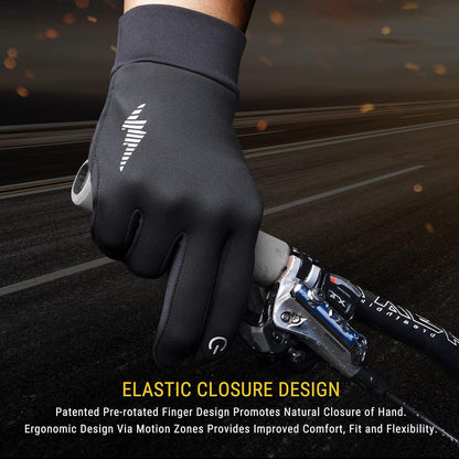 SIMARI Winter Thermo Touchscreen Handschuhe Anti-Rutsch Winddicht Schwarz