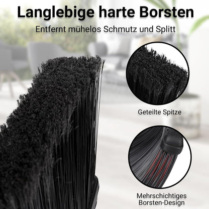 Professioneller Straßenbesen mit 140cm Griff und strapazierfähigen