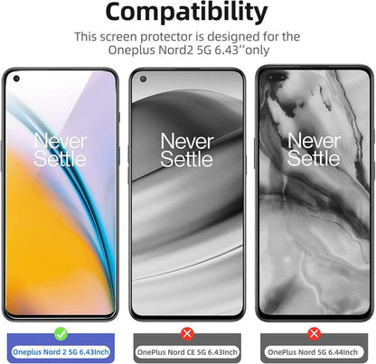 Panzer Schutz Glas für OnePlus Nord 2 5G, 3er Pack