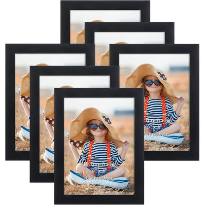 6er Set Bilderrahmen 15x20 cm Schwarz Fotorahmen Collage
