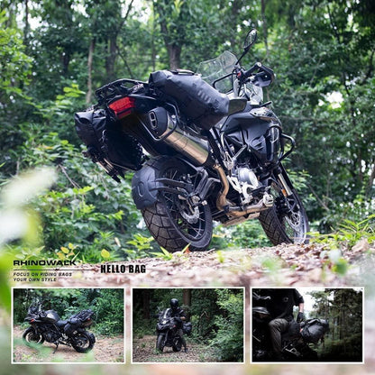 Motorrad Satteltasche 28L Wasserdicht mit Schultergurt Schwarz