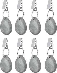 8er Set Tischdeckenbeschwerer Clips Naturstein Gewichte