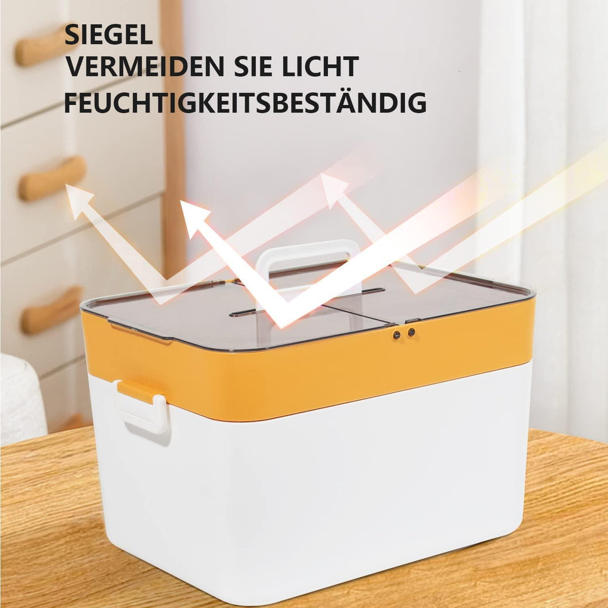 Theo&Cleo Erste Hilfe Box Medizinbox Hausapotheke Orange