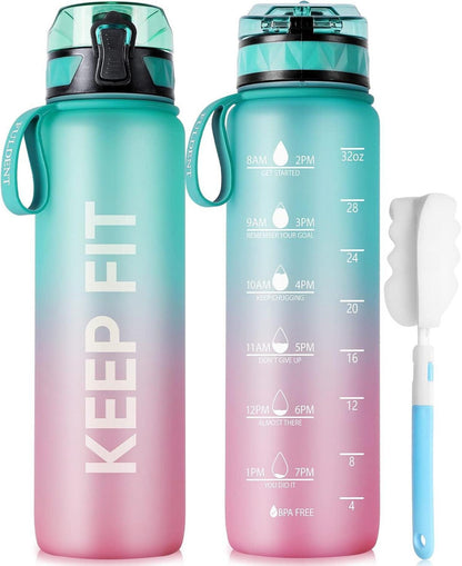 Trinkflasche 1L Sport Wasserflasche für Fahrrad Outdoor Gym