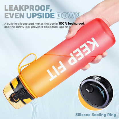 Trinkflasche 1L Sport Wasserflasche BPA Frei rutschfest