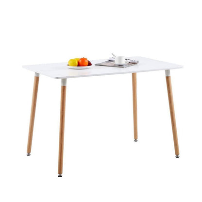 Weißer Esstisch 100x70 cm – Skandinavisch & Robust