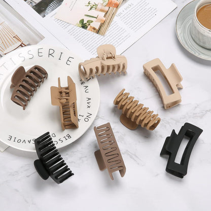 8er Set große Haarklammer 8cm für dickes Haar, rutschfeste Jaw Clips