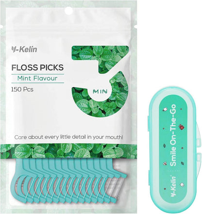 Zahnseide Dental Floss Minze Geschmack 150 Stück Aufbewahrungskoffer