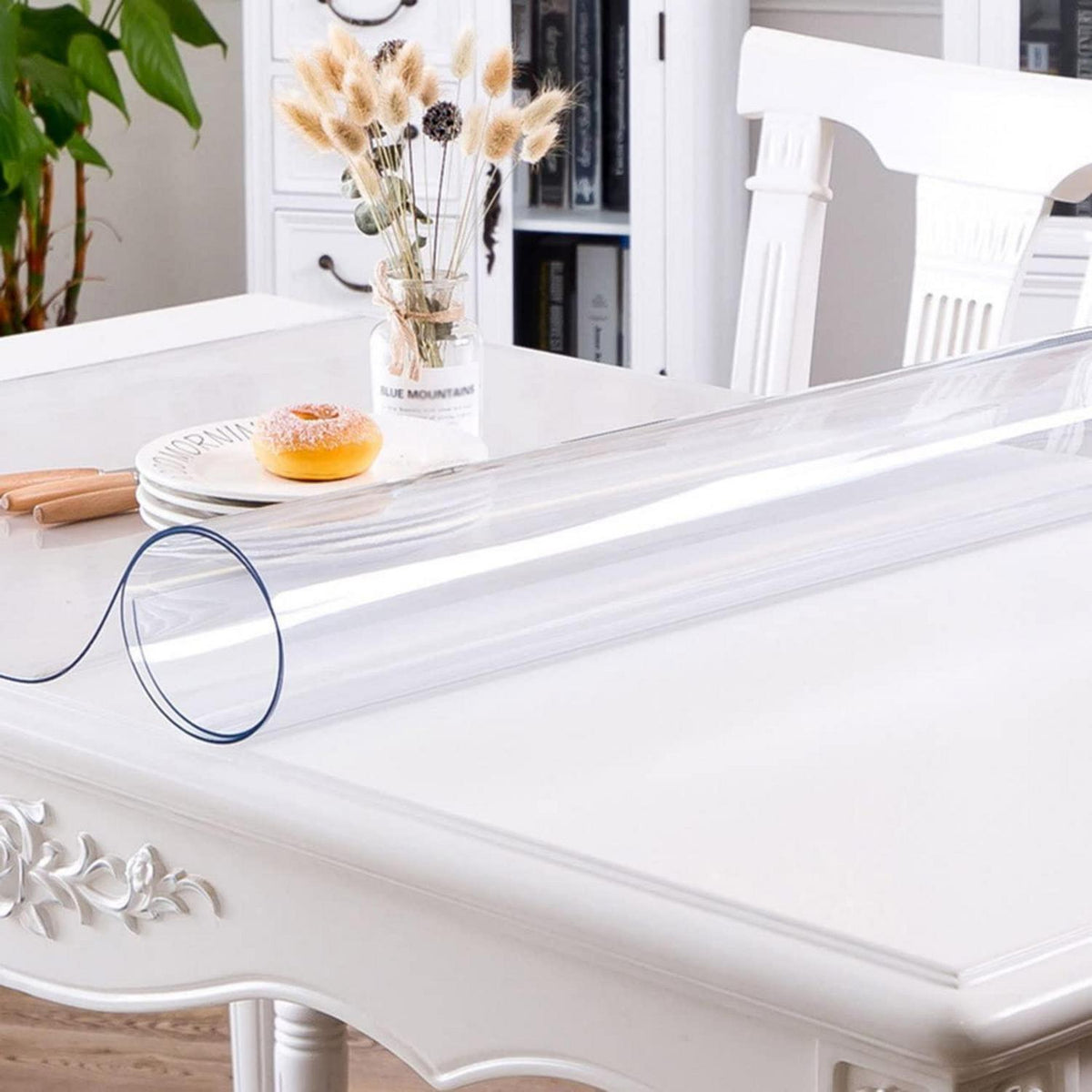 PVC Tischdecke Transparent 85x150cm / 150x85cm - 2mm Dicke